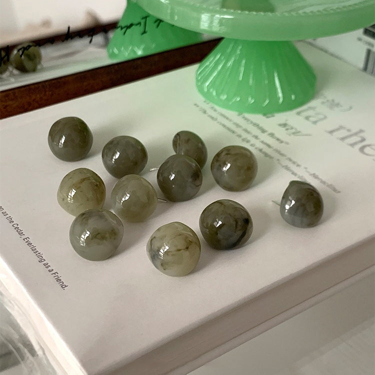 【🎁 B2G1｜先行スタート！】【グッズ】アクリルボールピアス 新作 日系 高級感 レトロ シンプル 万能 スタッドピアス