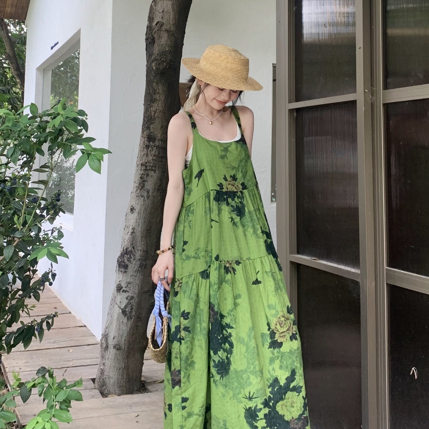 【ワンピース】夏新作 高見え ゆったり カジュアル ノースリーブワンピース【SHシリーズ】