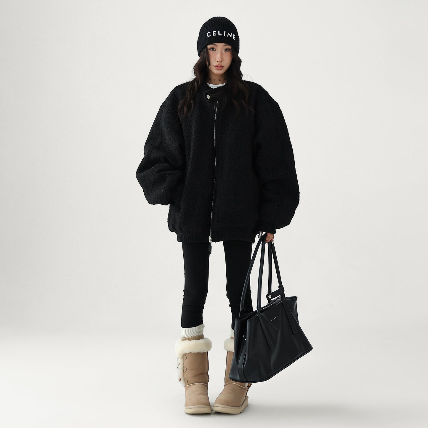 【アウター】ふわもこ×高見え⭐スタンドカラー 綿入れコート レトロ ゆったり中綿ジャケット 【FCシリーズ】