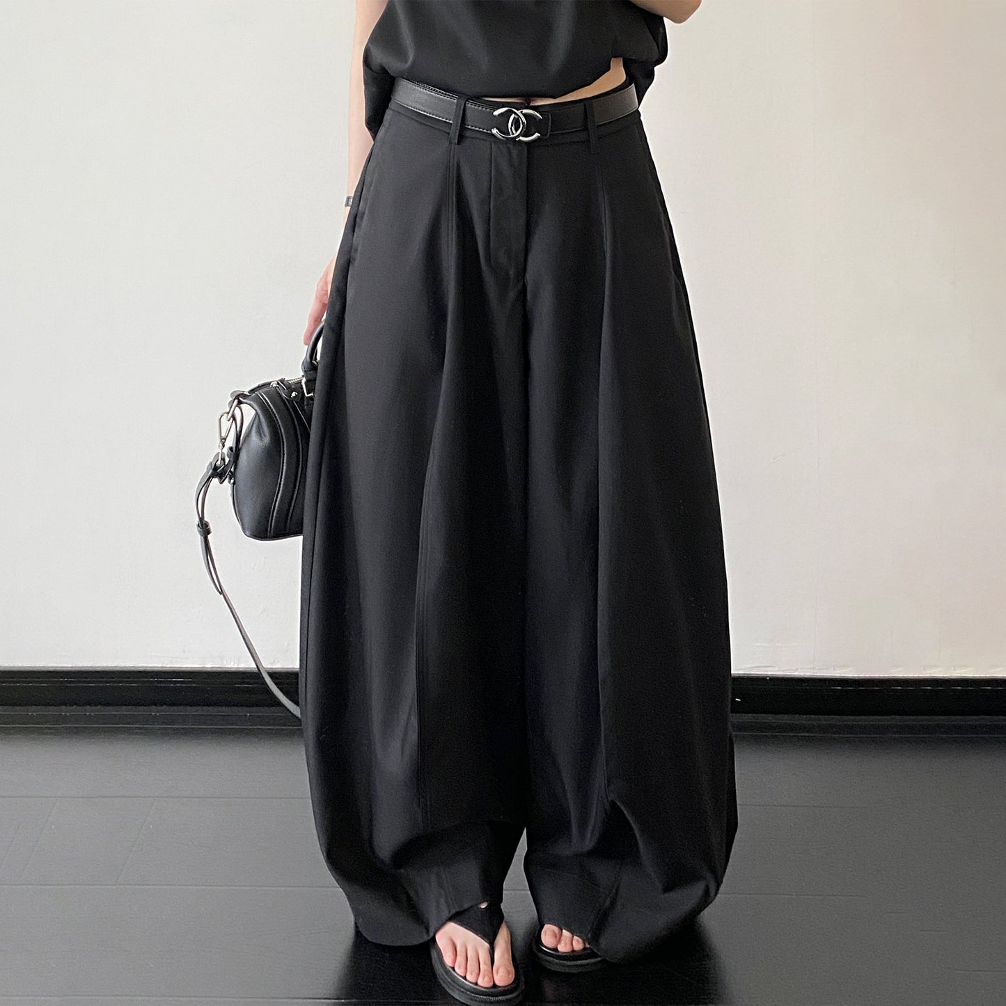 【セットアップ】【単品注文】レーストリム ベアトップ キャミソール＋ワイドパンツ 上下セット ハイウエスト きれいめ 上品 春夏【FCシリーズ】