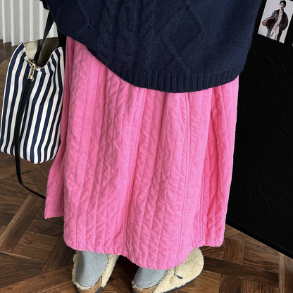 【ボトムス】レトロ シンプル コーデュロイ スカート 軽やか柔らか あったか レディース 冬【JZシリーズ】