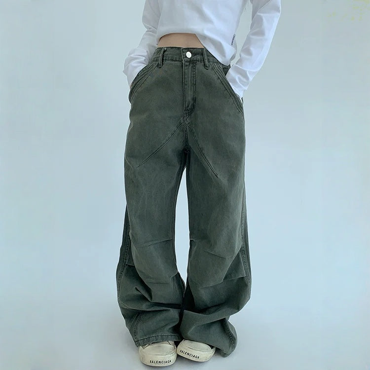 【ボトムス】春 秋 冬 レトロ ヴィンテージ加工 ワークパンツ 【FCシリーズ】