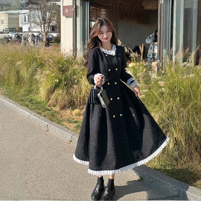 【ワンピース】春 秋 冬 フレンチスタイル 高級感 大人可愛い 着痩せ 気質よい 長袖ワンピース【JZシリーズ】