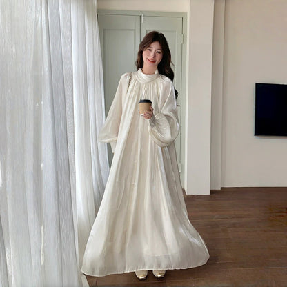 【ワンピース】高級感 ピュアで理想的な 新作 優しいテイスト フレンチ 長袖ワンピース【JZシリーズ】