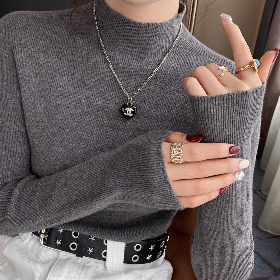 【トップス】🎨15色展開！ハーフタートルネックインナートップス 🏷️超万能＆必携アイテム シームレス一体型デザイン【JZシリーズ】