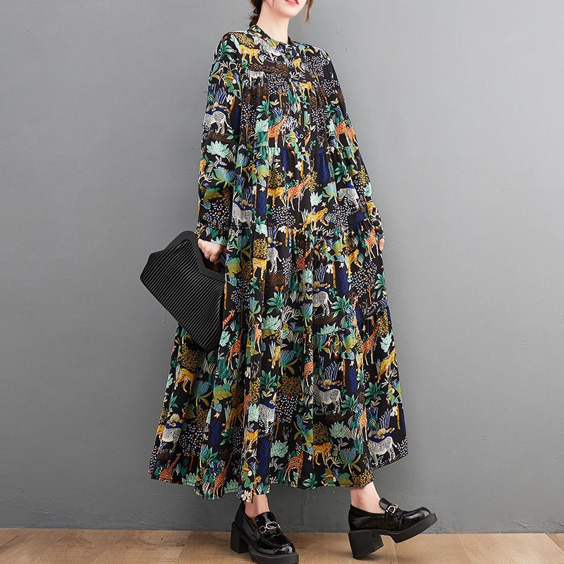 【ワンピース】大きいサイズ  上質感＆大人可愛い シルエットすっきり カジュアル花柄 【SHシリーズ】