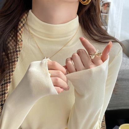 【トップス】🌈12色展開！ハーフタートルネックインナートップス 🏷️超万能 柔らかくて暖かい【JZシリーズ】