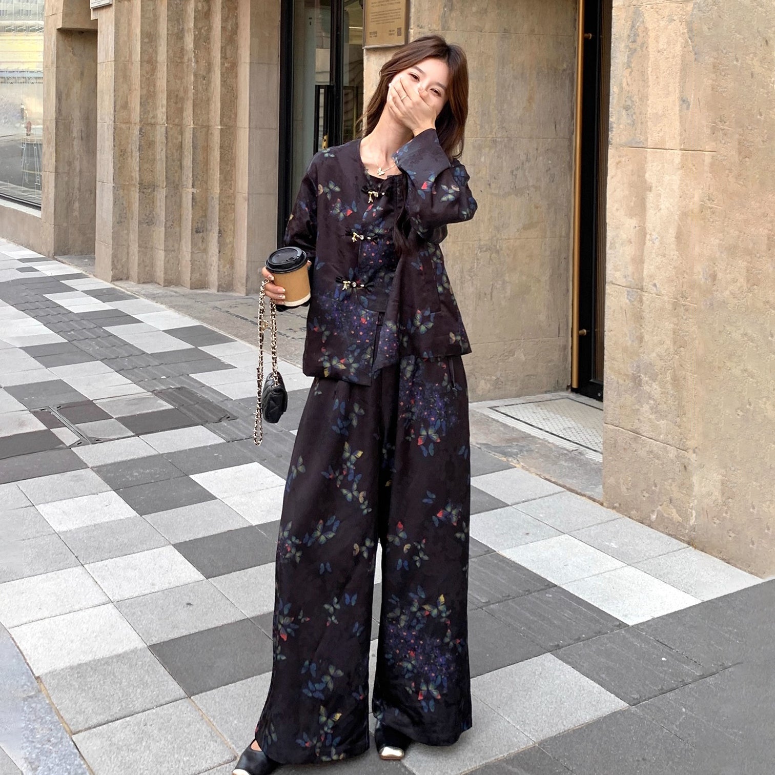 2点セット！【セットアップ】レトロ 中国風セット レディース 2025秋