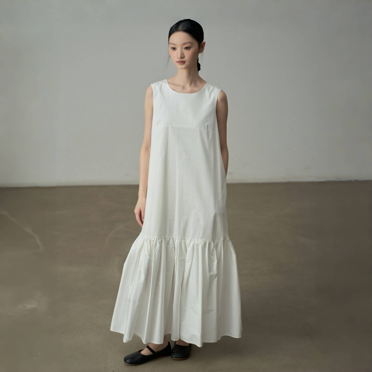 【ワンピース】夏 フレンチ風 クルーネック タンクワンピース 【JZシリーズ】