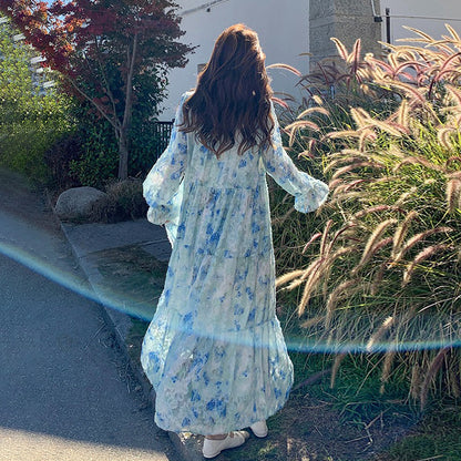 【ワンピース】フレンチロマンチック エレガンス リゾート風 日焼け防止 長袖ワンピース【SHシリーズ】