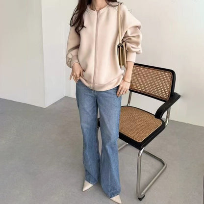 前後着用可 【トップス】秋冬 2025 レディース ジップパーカー リバーシブル