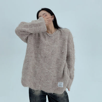 【トップス】ふわふわ可愛い♪ ゆる感たっぷりボアニット レディース クルーネック【FCシリーズ】