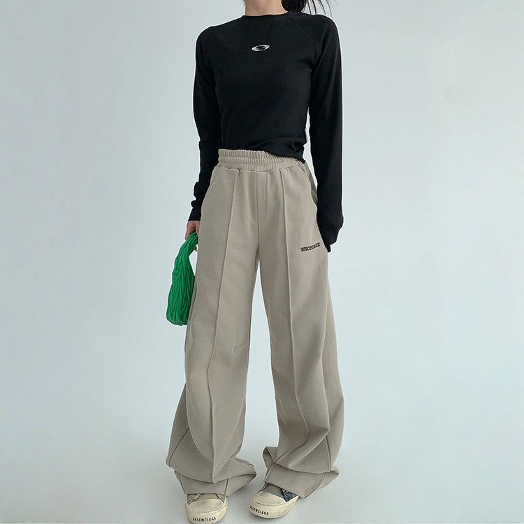 【ボトムス】春 秋 冬 ヴィンテージ感 ストレート カジュアル ワイドパンツ 【FCシリーズ】