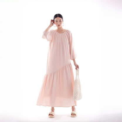 【ワンピース】春夏 新作 海辺 リゾート 上品 フレンチ 長袖ワンピース【JZシリーズ】