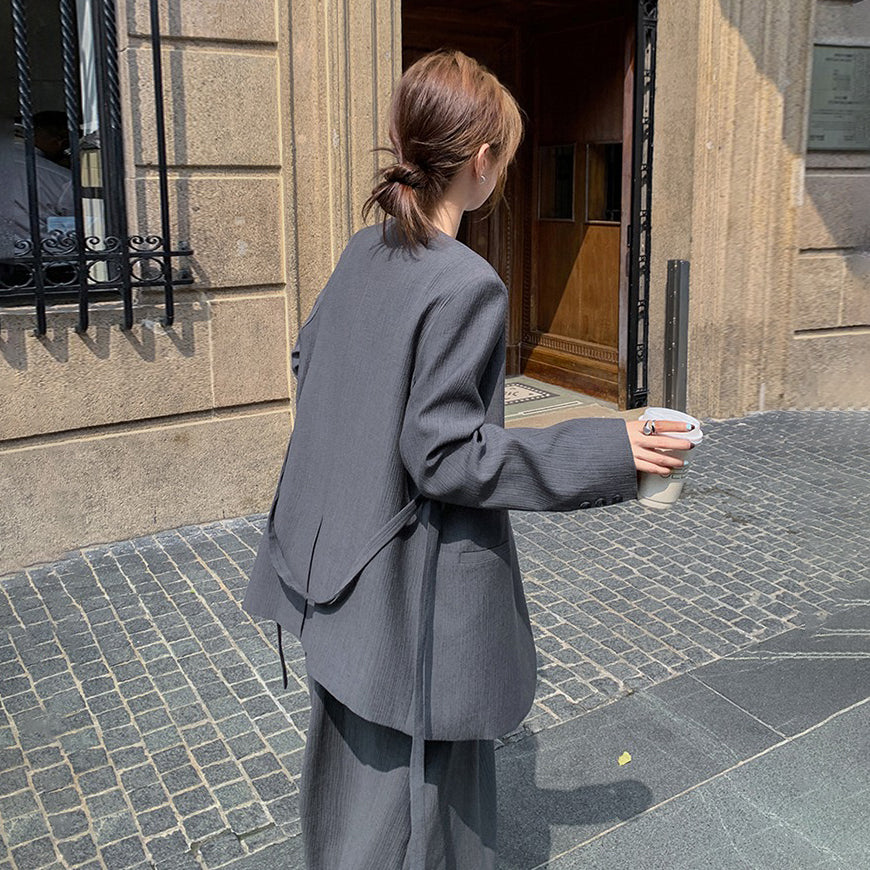 2点セット！【セットアップ】春秋にぴったりの通勤コーデ テーラードジャケット＋キャミワンピース 2点セット【JZシリーズ】【SNシリーズ】