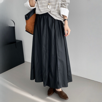 【ボトムス】エレガント プロテインレザー ハイウエスト スカート 【JZシリーズ】