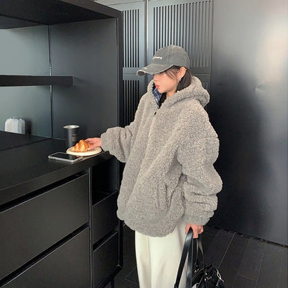 【アウター】厚手 ボア フード付き 中綿ジャケット 【FCシリーズ】