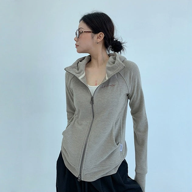 【アウター】春 秋 薄手 スリム フード付き  ジャケット 【FCシリーズ】