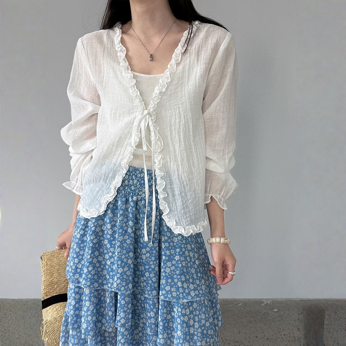 【アウター】Vネック やさしい雰囲気 UVカットカーディガン 体型カバー カーディガン 【JZシリーズ】