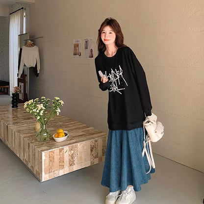 【ワンピース】切り替え 春 秋 冬 レイヤード風 スウェットワンピース 【JZシリーズ】