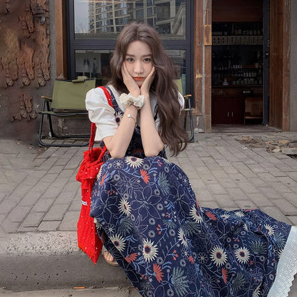 【ワンピース】ボヘミアンムード漂うノースリーブプリントワンピース 上品なリゾート感溢れる夏新作【SHシリーズ】