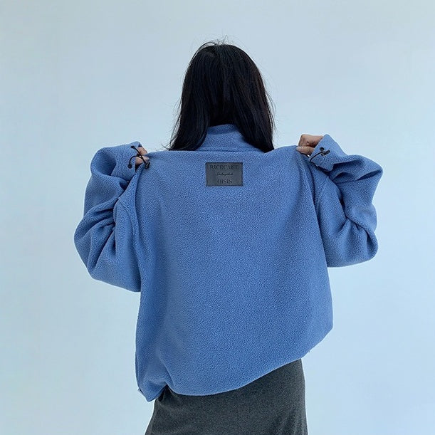 【アウター】春 秋 冬 フリース スタンドカラー オーバーシルエット ジャケット 【FCシリーズ】