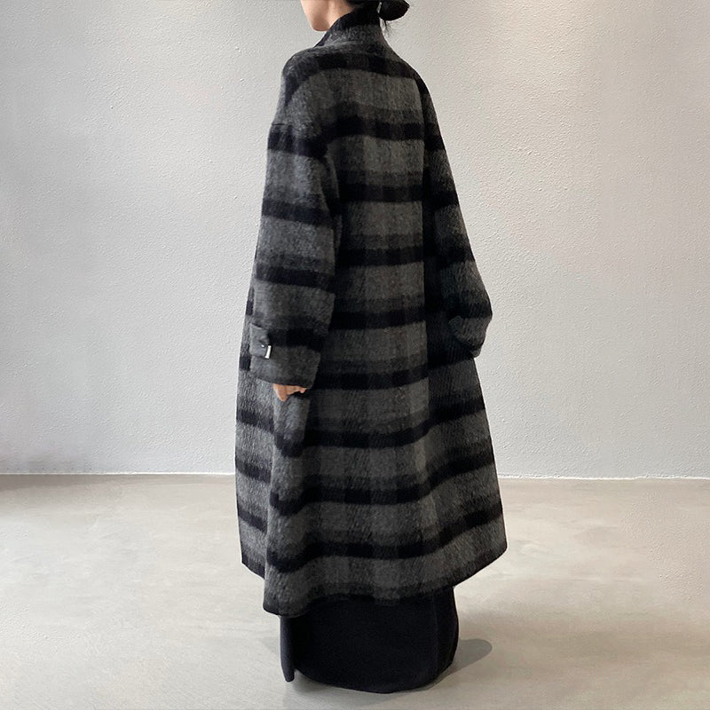 【アウター】バッグ付き⭐上質  韓国風 厚手 ウール ロングコート レディース 秋冬【シリーズ】