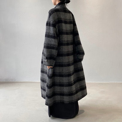 【アウター】バッグ付き⭐上質  韓国風 厚手 ウール ロングコート レディース 秋冬【シリーズ】