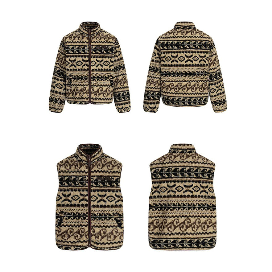 【アウター】冬用 ボア×中綿ジャケット  袖取り外し 2WAY綿入れコート【FCシリーズ】