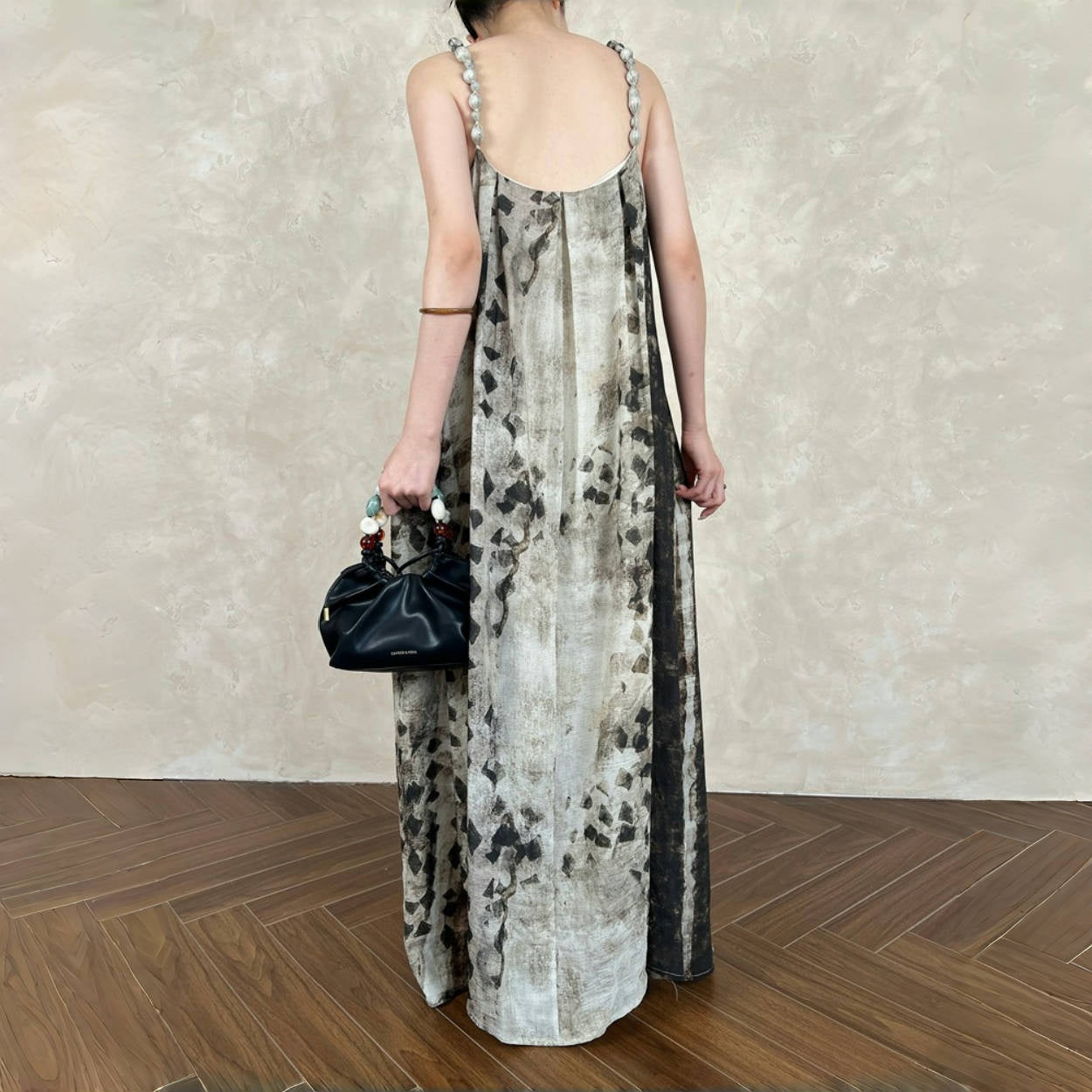 【ワンピース】夏 花柄 ニュアンス染め ニュアンス染め ノースリーブ ワンピース 【SHシリーズ】