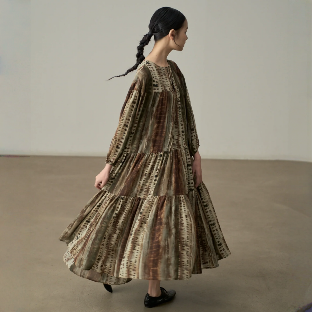 【ワンピース】春 秋 レトロ ルーズ エレガント 長袖 ワンピース 【SHシリーズ】