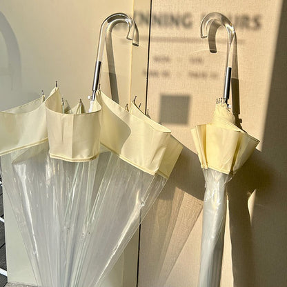 【グッズ】韓国デザインのインス風 透明ビニール傘 ワンタッチ自動開閉