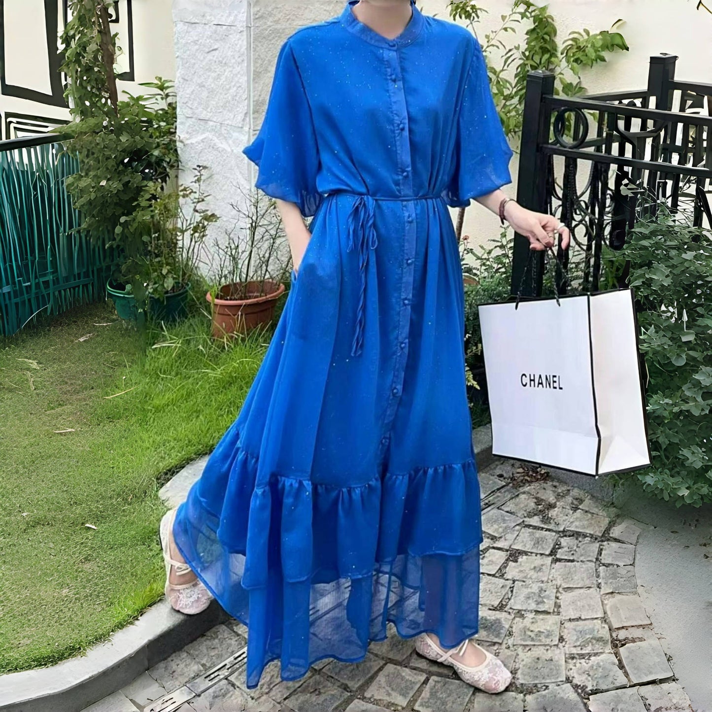 全10色【ワンピース】高品質＆体型カバー◎ ゆったりシルエット 半袖ワンピース 大きいサイズ レディース