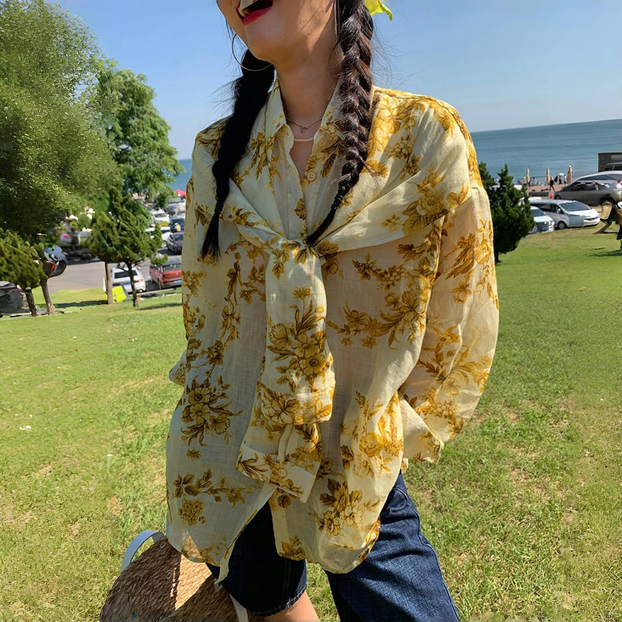 【トップス】春 秋 夏 ラミー ゆったり 長袖 シャツ 【SHシリーズ】