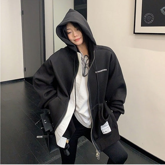 【アウター】サイドスリット 小众デザイン フード付き ジャケット 【FCシリーズ】