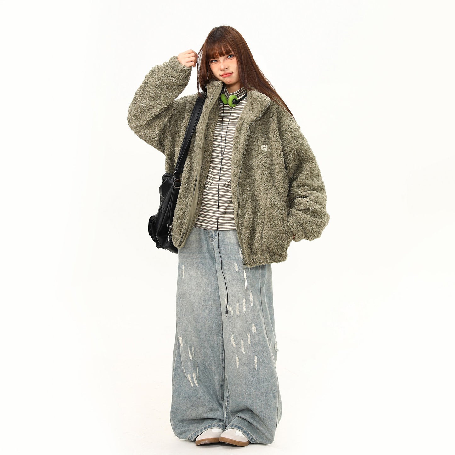 【アウター】フリース素材 中綿ジャケット 厚手 保温 ハイネック 綿入れコート 冬 ペア対応 【FCシリーズ】