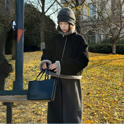 【アウター】防寒 切り替え ボア 春 秋 冬 ショート丈 ジャケット 【JZシリーズ】