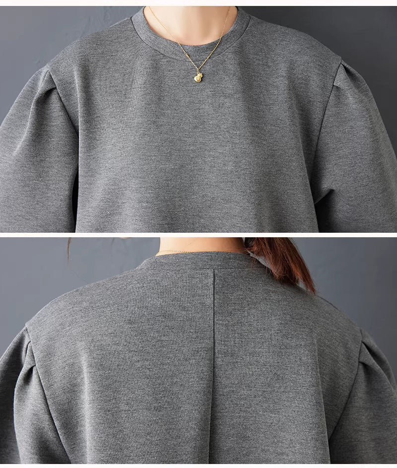 【60%OFF⭐️早い者勝ち】【ワンピース】ヴィンテージ カラーブロック 長袖 パフスリーブ ワンピース ファッションエレガンス ラグジュアリー ロングドレス【AHシリーズ】