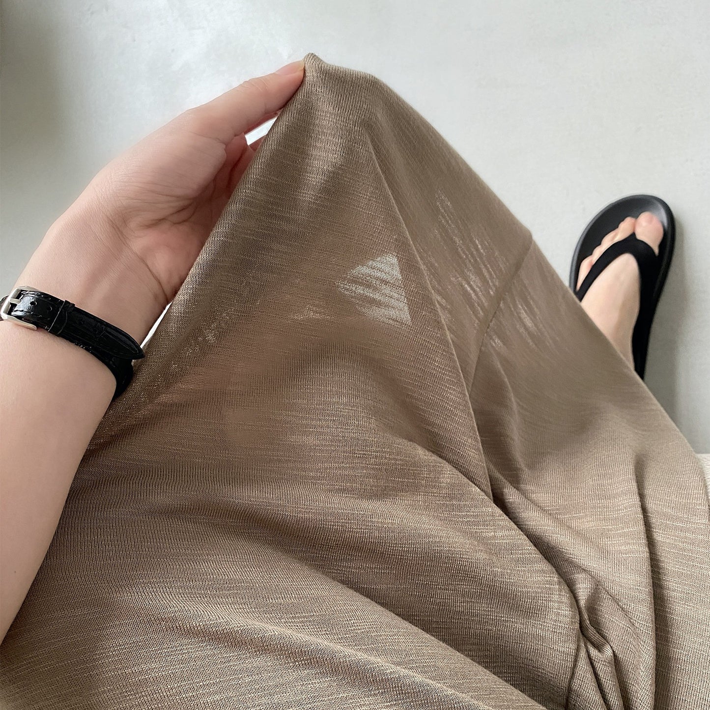 【ワンピース】夏新作 レイヤードデザイン ノースリーブ ワンピース 大きめクルーネック リゾート 旅行 ロングドレス【FCシリーズ】