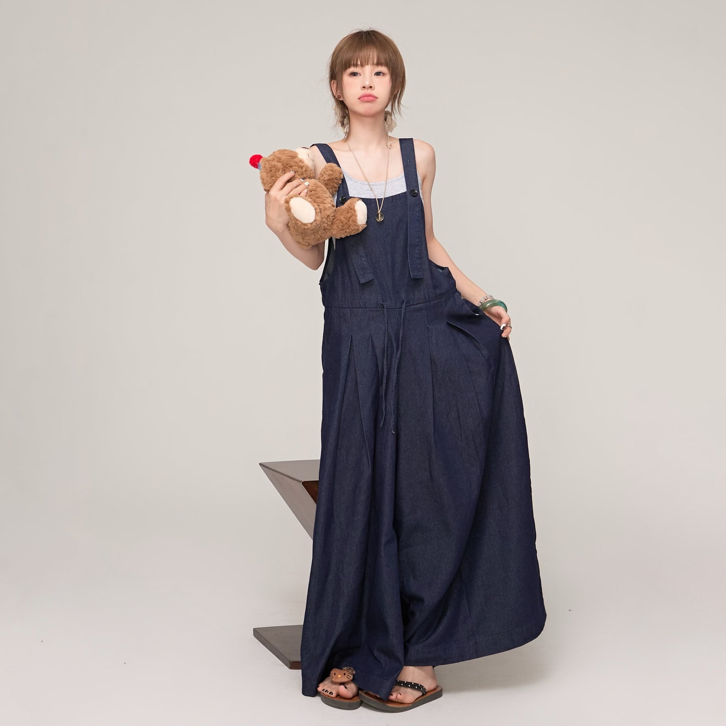 【ボトムス】春夏新作 ゆったりカジュアル ルーズシルエット オーバーサイズ オールインワン【AHシリーズ】