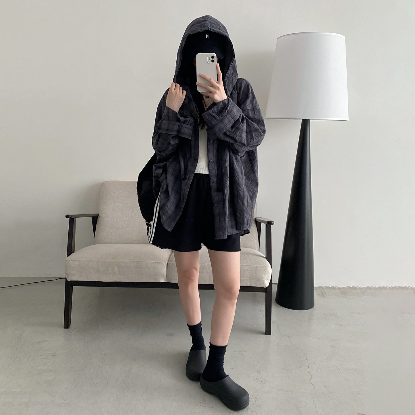 【アウター】春夏新作 ルーズシルエット シャツ トレンド感 万能 フード付き UV対策 シャツカーディガン カジュアル【FCシリーズ】