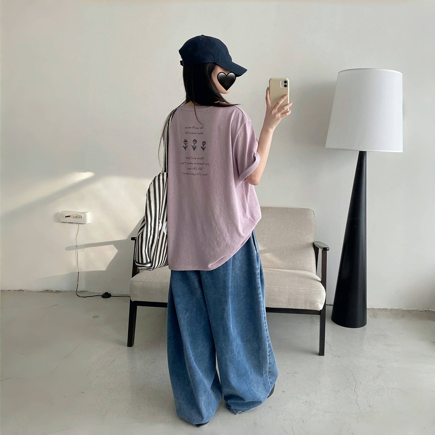 【ボトムス】春 秋 夏  ハイウエスト レトロ ゆるリラックス デニム パンツ  【FCシリーズ】