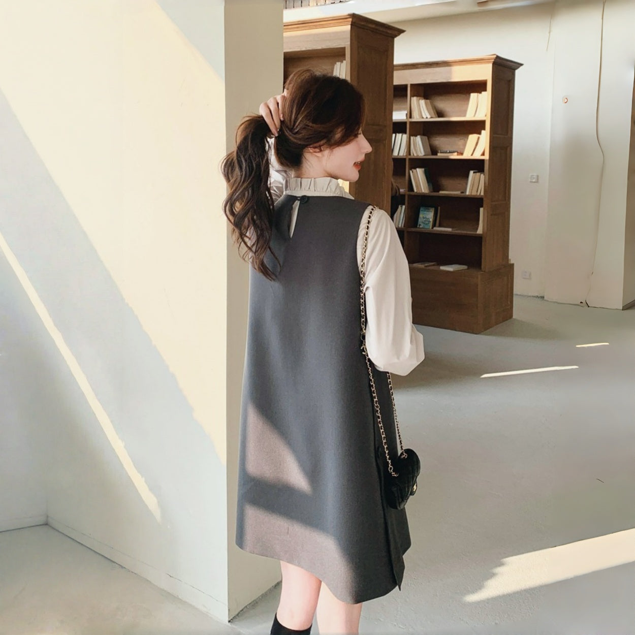 【セットアップ】高級感 痩せ見え コーデ 気質よい ワンピースセット 2点セット【JZシリーズ】