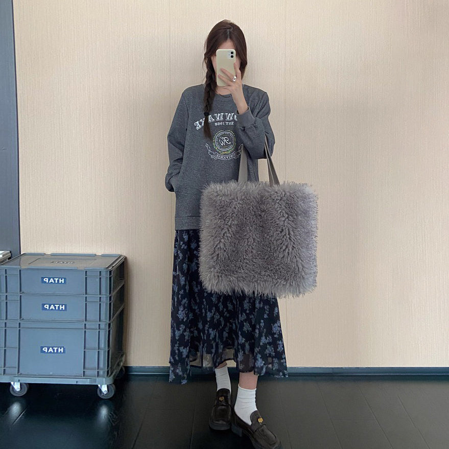 【ワンピース】フレンチ風フェイクレイヤードワンピース レディース 秋冬新作 大きいサイズ ゆったり 大人上品【JZシリーズ】