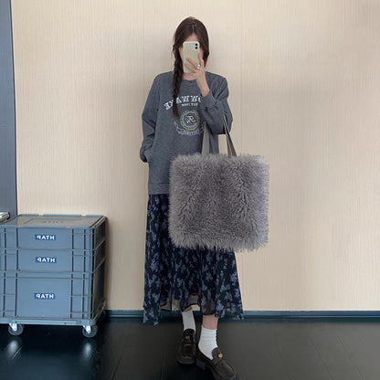 【ワンピース】フレンチ風フェイクレイヤードワンピース レディース 秋冬新作 大きいサイズ ゆったり 大人上品【JZシリーズ】