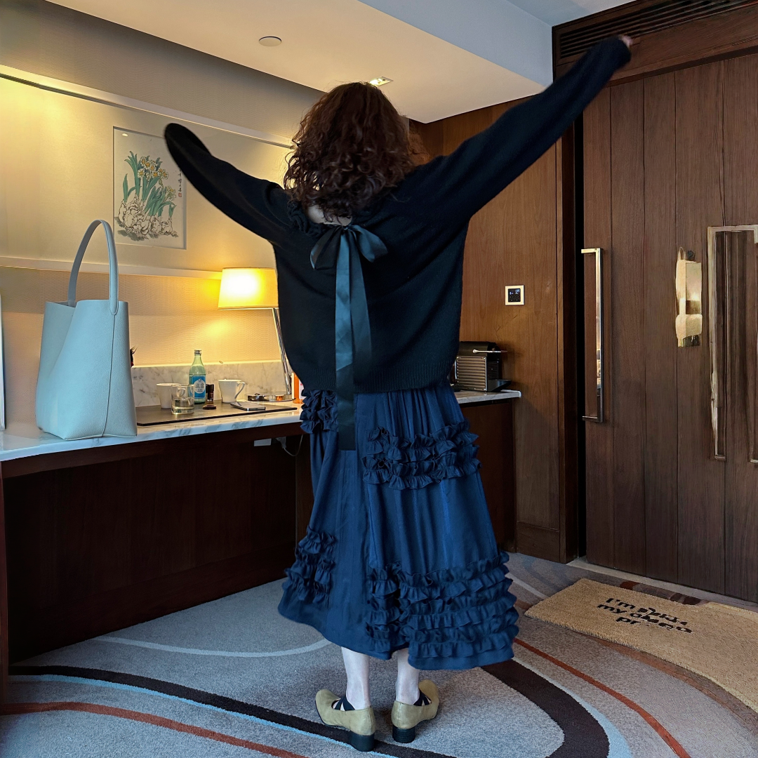 【ボトムス】春 秋 冬 ハイウエスト 層次 レース ケーキスカート 【JZシリーズ】