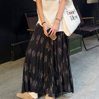 期間限定⭐️60%OFF【ボトムス】体型カバー ハイウエスト プリーツ Aラインスカート 春新作 フレア ロング丈【SHシリーズ】