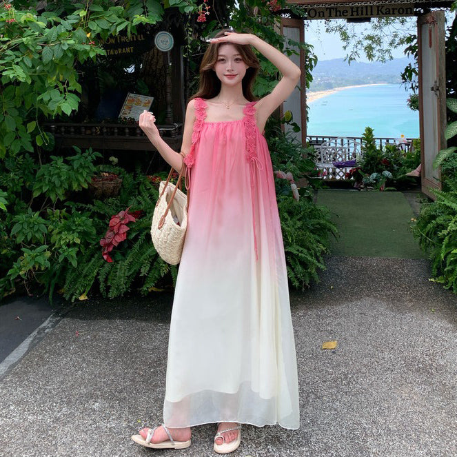 【ワンピース】フレンチリゾートロマンティック ノースリーブワンピース 夏 エレガントデザイン【SHシリーズ】