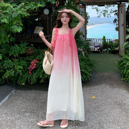 【ワンピース】フレンチリゾートロマンティック ノースリーブワンピース 夏 エレガントデザイン【SHシリーズ】