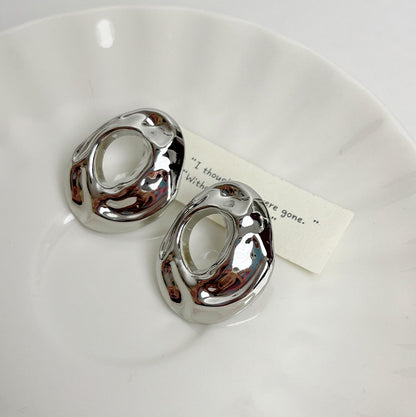 【🎁 B2G1｜先行スタート！】【グッズ】メタルピアス レディース ビッグサイズ 水滴デザイン 欧米風 小众 高級感